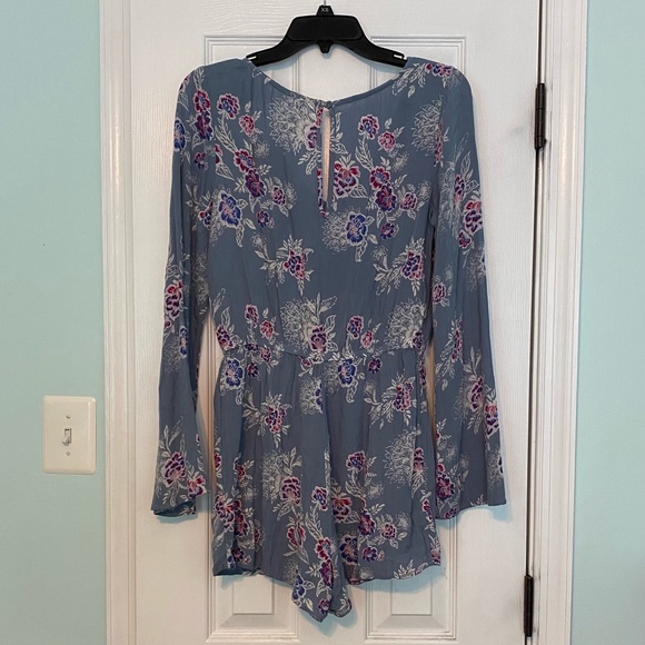 Mudd Long-Sleeved Floral Romper - Picture 1 of 8
